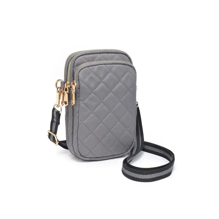 Ladies' crossbody bag vintage sale -Sol and Selene Divide and Conquer Quilted Crossbody in Carbon