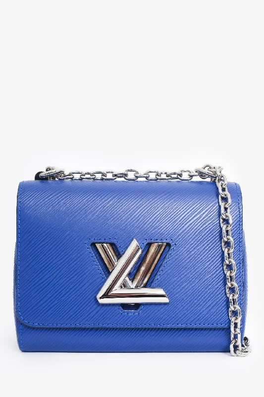 Ladies Handbag Trendy Straps -Louis Vuitton 2016 Blue Epi Twist PM Shoulder Bag