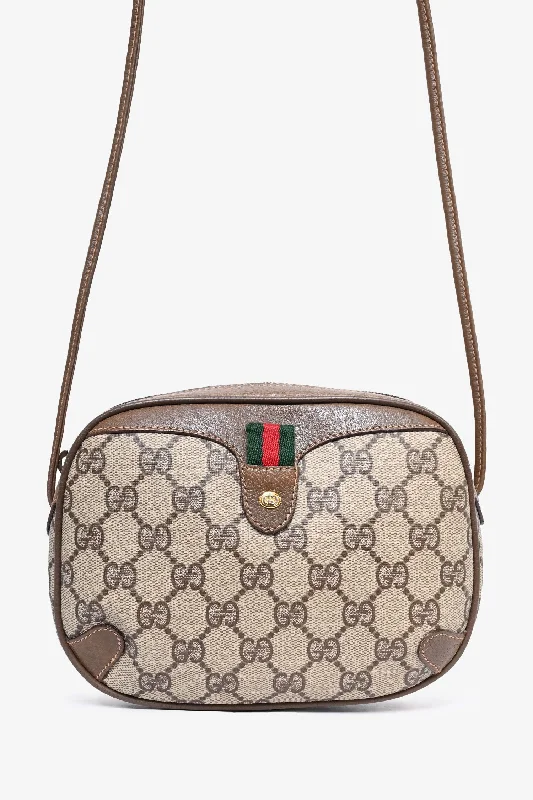 Ladies Handbag Modern Canvas -Gucci Vintage GG Supreme Web Camera Crossbody Bag