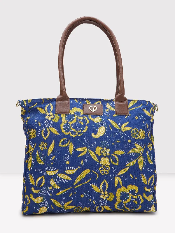 Ladies Tote Bag Subtle Style -Caprese Hazel Tote Large Blue