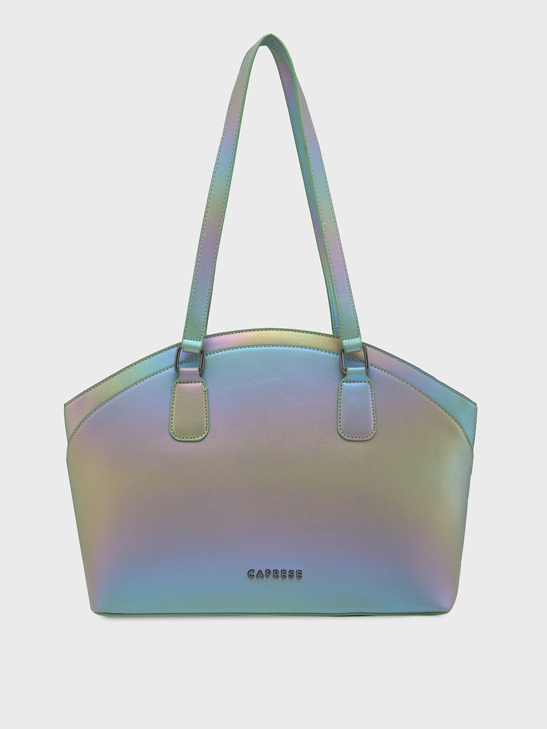 Ladies Tote Bag Modern Aesthetic -Caprese Iris Iridescent Tote Medium Blue