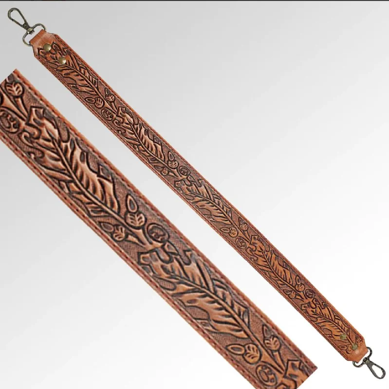 Ladies' wallet return -Tooled Leather Purse Strap