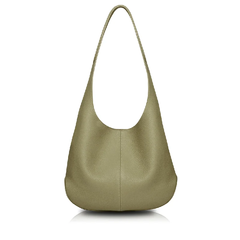 Ladies' dumpling bag medium fit -Luna Hobo Bag - Fern Green