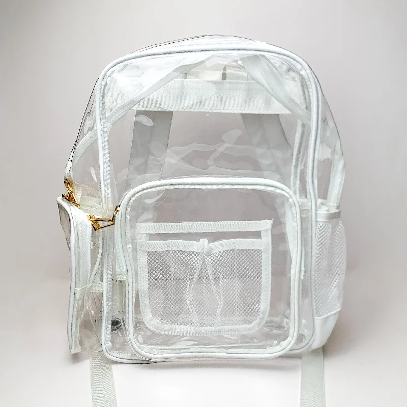 Clear Backpack in White