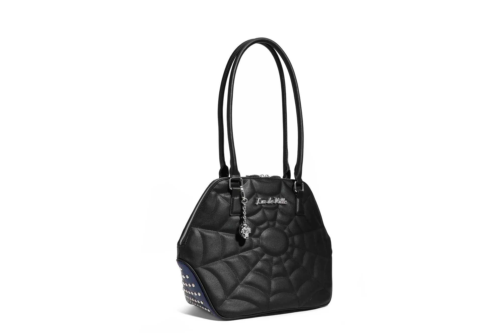 Ladies Tote Bag Everyday Elegance -Glampira Tote Black & Blue Sparkle