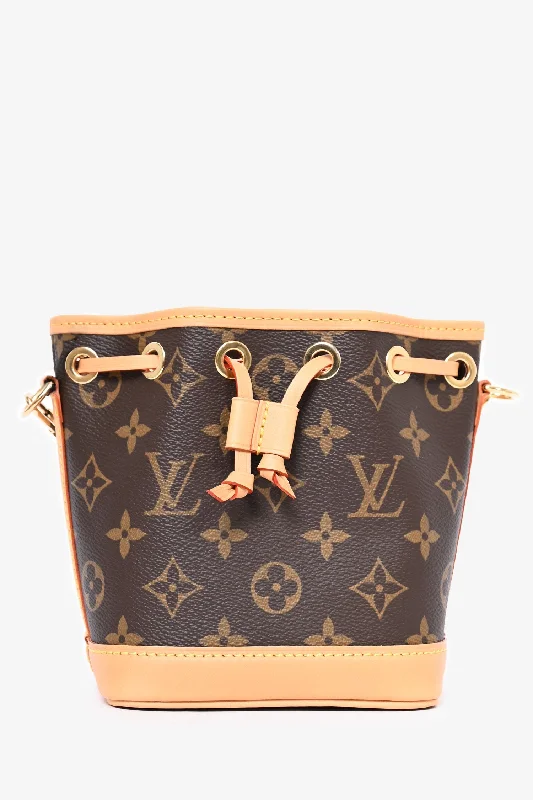 Ladies Handbag Casual Style -Louis Vuitton 2024 Monogram Nano Noe Bucket Bag