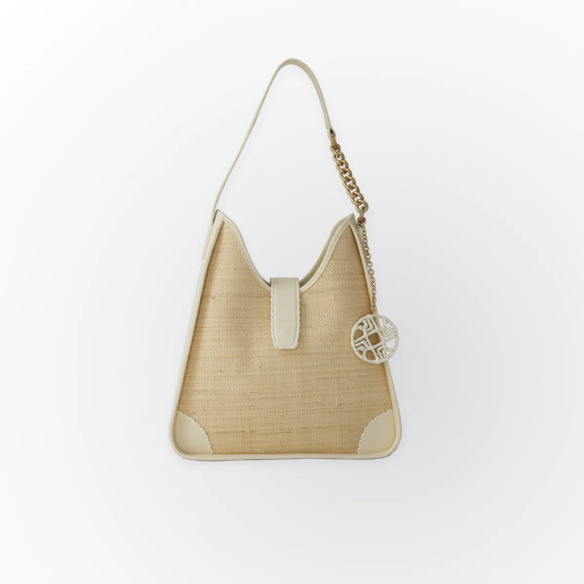 Ladies' dumpling bag core basic -KARIMA - Raffia Hobo Bag