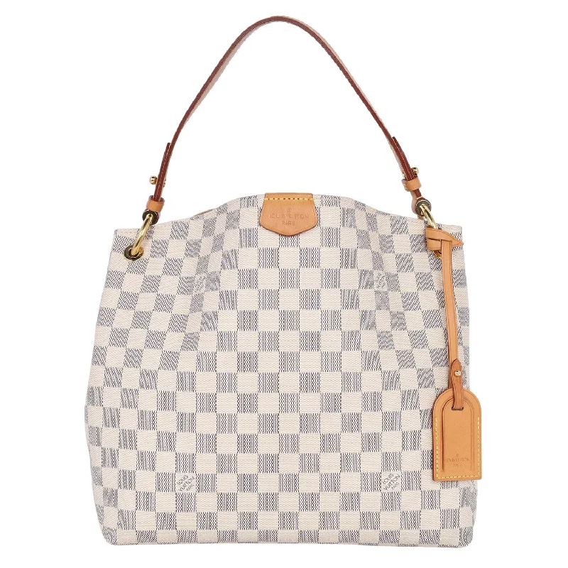 Ladies' dumpling bag graduation reward -Graceful PM Hobo Damier Azur Shoulder Bag