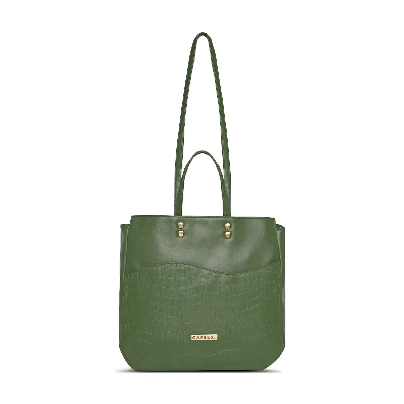 Ladies Tote Bag Reversible Style -Caprese Tio Tote Large Olive