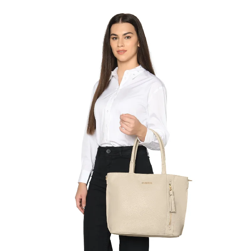 Ladies Tote Bag Classic White -Caprese Gladys Tote Large