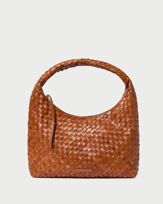 Ladies' dumpling bag city style -Willow Timber Woven Leather Hobo