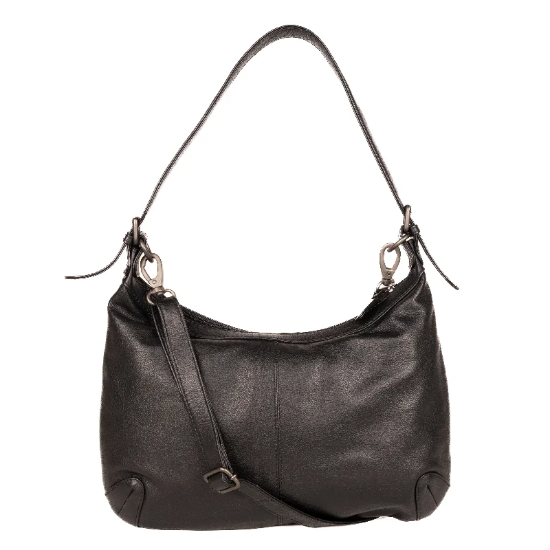 Ladies' dumpling bag strap accessories -Leather Hobo Bag without Concealment Feature