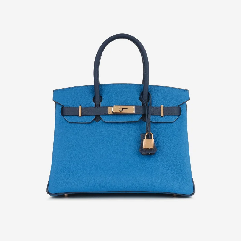 Ladies Handbag Tassel Details -Hermès Hermès - HSS Birkin 30 - Bleu France / Bleu Saphir Togo RGHW - 2023 - Unused