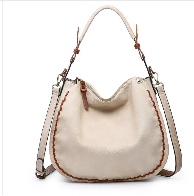 Ladies' dumpling bag fine craftsmanship -Whipstitch Hobo Purse