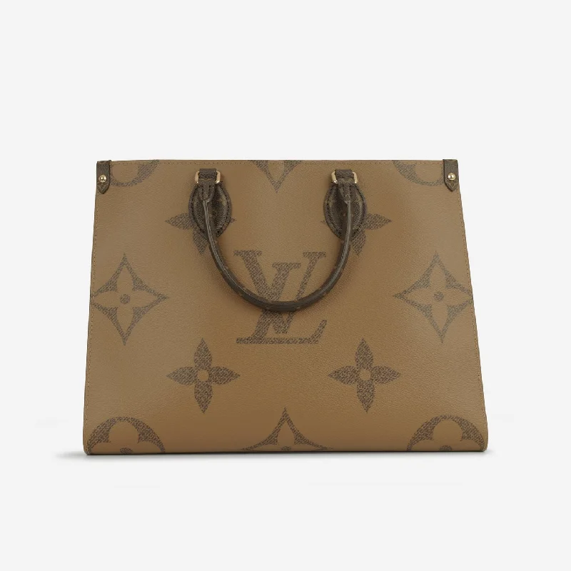 Ladies Handbag Retro Canvas -Louis Vuitton Onthego MM Monogram GHW