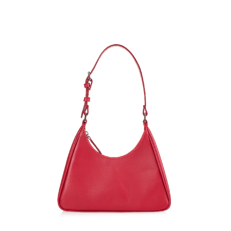 Ladies' dumpling bag anti-theft -Prism Hobo (Red Leather)