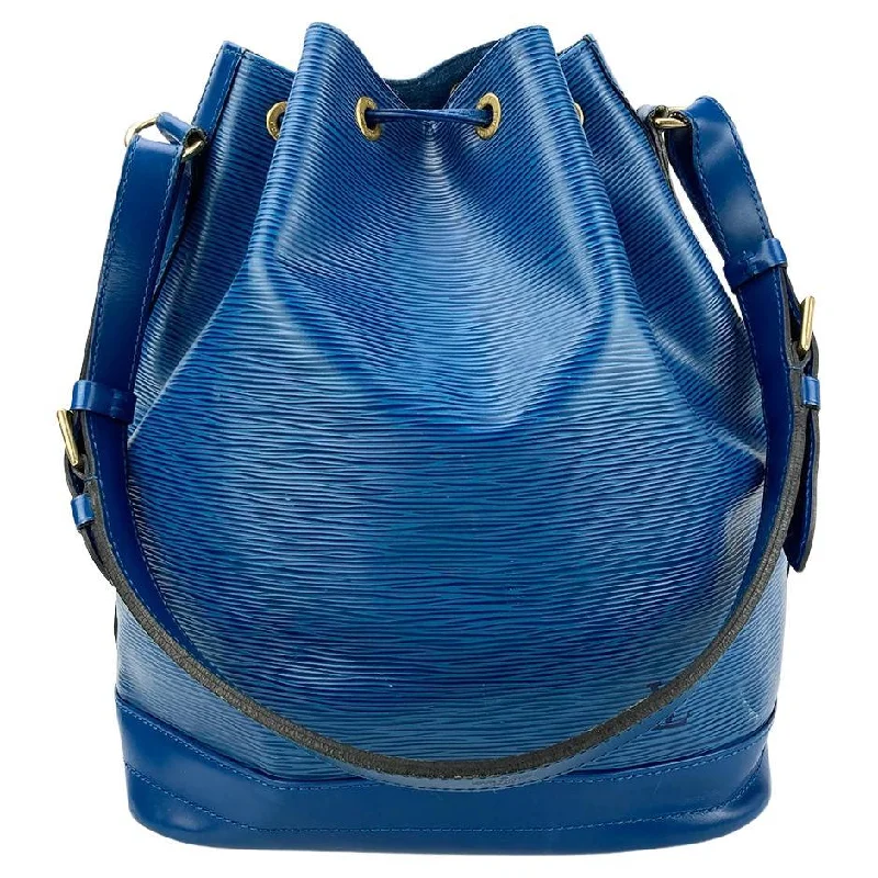 Ladies Bucket Bag Work Essential -LOUIS VUITTON Blue Toldeo Epi Noe Drawstring Bucket Bag