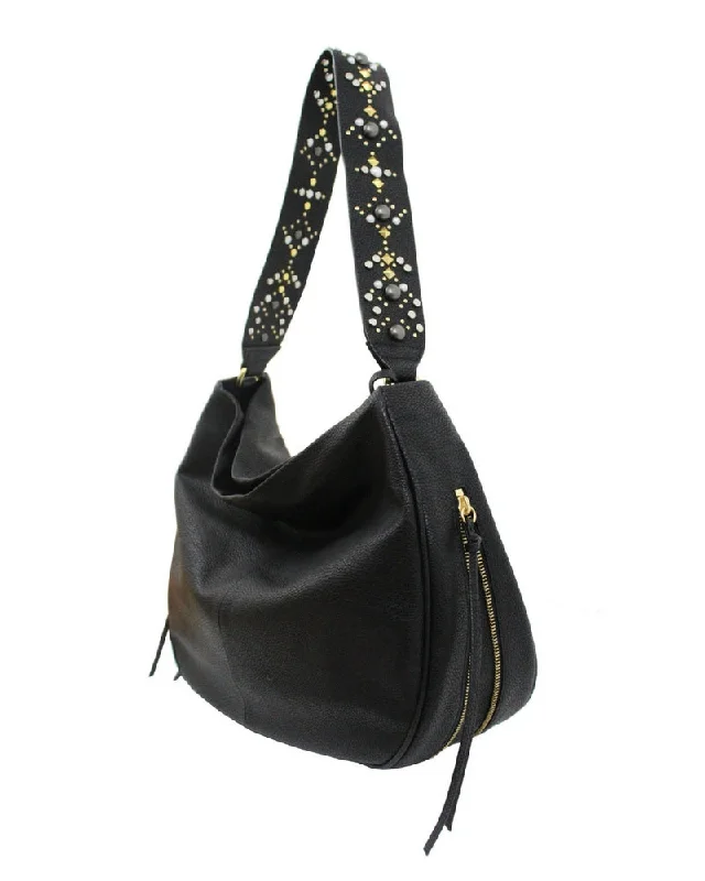 Ladies' dumpling bag standout piece -Stargazer Avery Hobo in Black