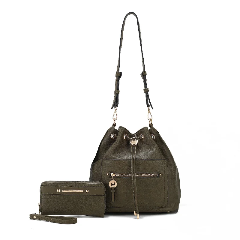 Ladies Bucket Bag Leather Material -Larissa Bucket Bag and Wallet Set