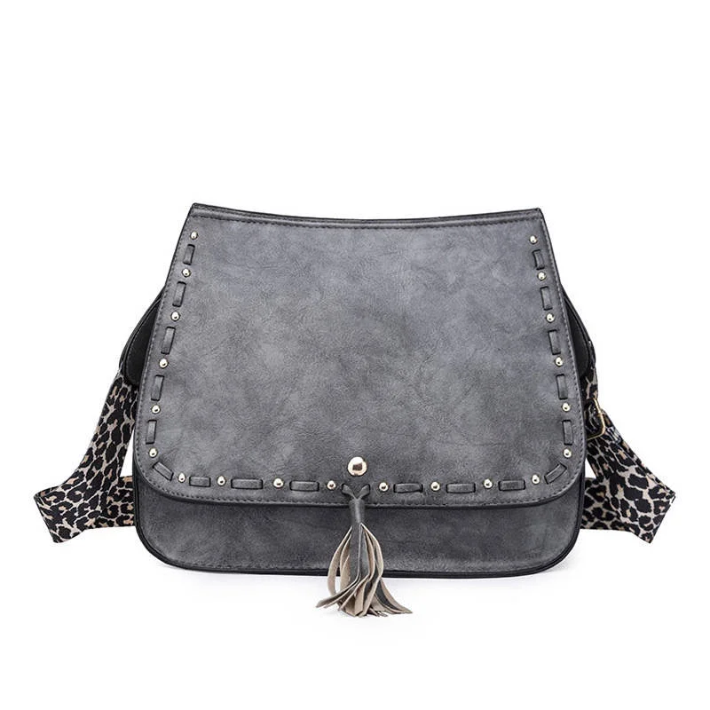 Ladies' wallet finish -*Tassel Messenger Purse Bag - GREY