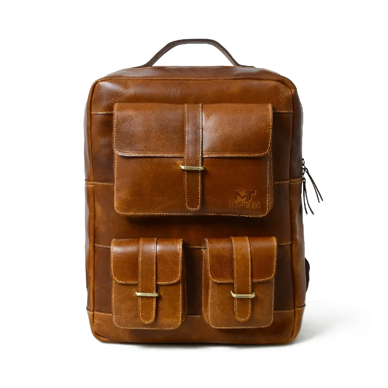 Tan Portland Laptop Backpack