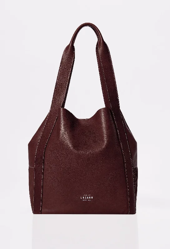 Ladies Bucket Bag Retro Canvas -Coffee Leather Bucket Bag 'Ushuaia'