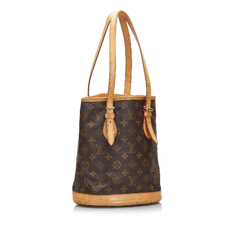 Ladies Bucket Bag Travel Canvas -Louis Vuitton Bucket PM Monogram Canvas