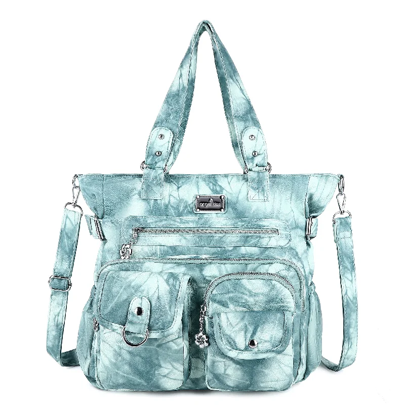 Ladies' dumpling bag gift idea -Large Muti-Pocket Women tie-dye Hobo Shoulder Bag