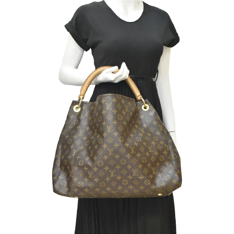 Ladies' dumpling bag subtle shine -LOUIS VUITTON Artsy GM Monogram Canvas Hobo Bag Brown