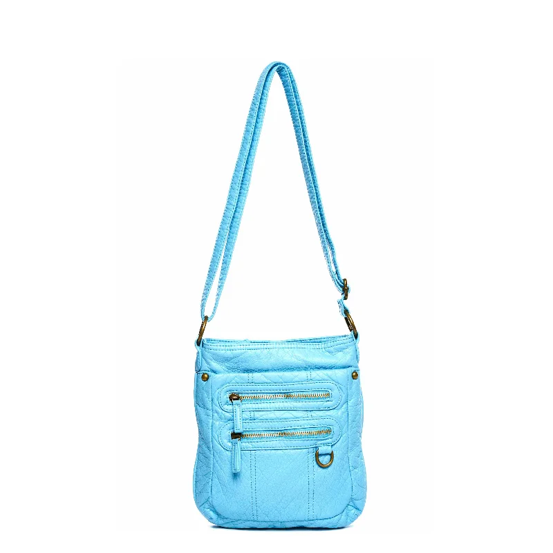 Ladies' crossbody bag solid color -The Willa Crossbody - Serenity Blue