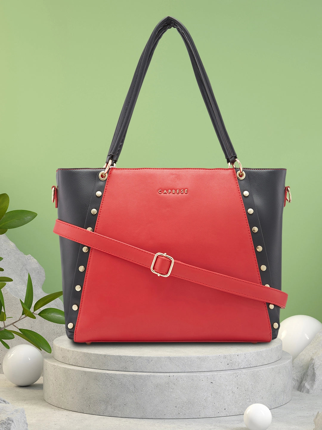 Ladies Tote Bag Casual Style -Caprese Shelby Laptop Tote Large Red