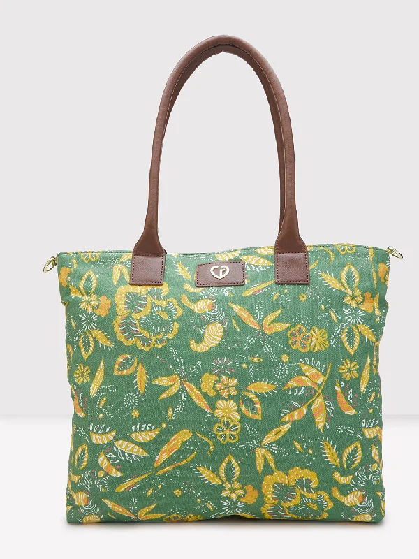 Ladies Tote Bag Weekend Canvas -Caprese Hazel Tote Large Olive