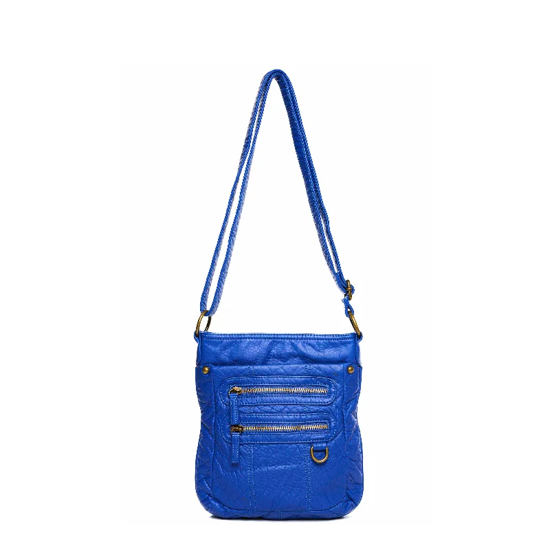 Ladies' crossbody bag floral -The Willa Crossbody - Royal Blue