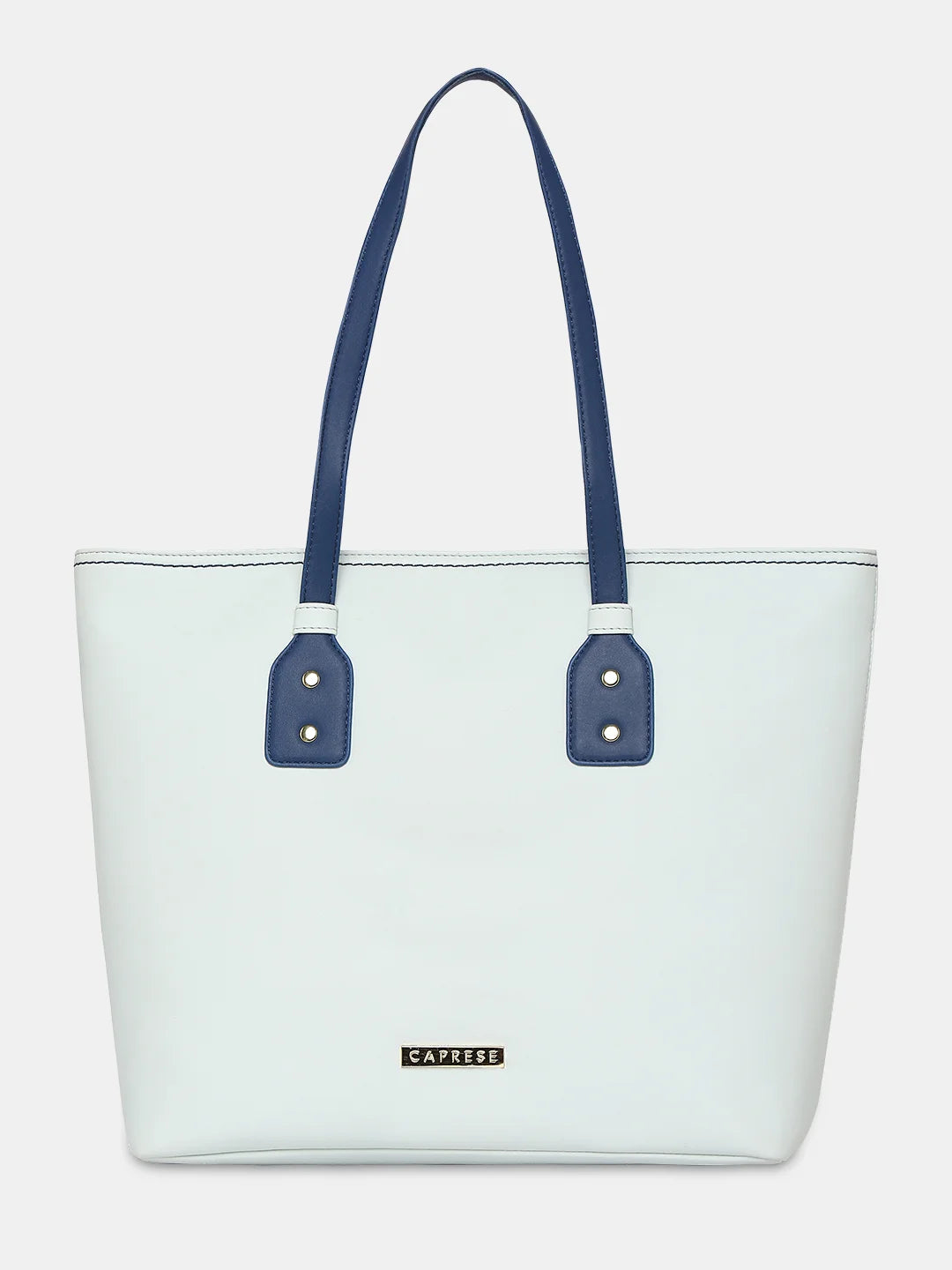 Ladies Tote Bag Foldover Top -Caprese Salvo Tote Medium Lt. Blue