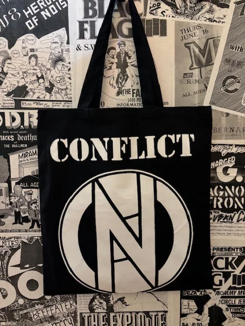 Ladies Tote Bag Trendy Canvas -Conflict Logo Tote Bag