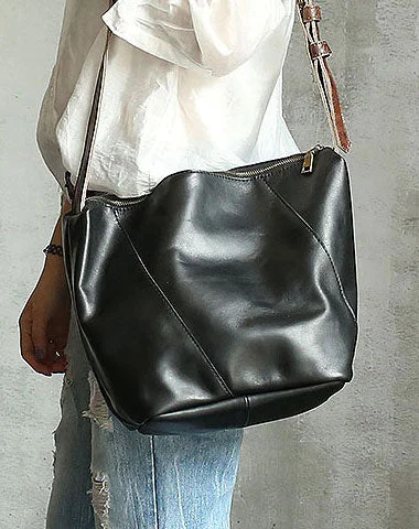 Ladies Bucket Bag Neutral Tones -Vintage LEATHER WOMENs Bucket SHOULDER BAG Barrel Crossbody Purse FOR WOMEN