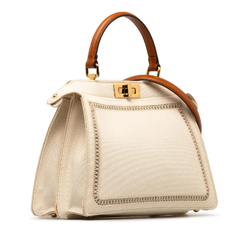 Fendi Medium Canvas Peekaboo ISeeU Satchel (SHG-45WVDg)