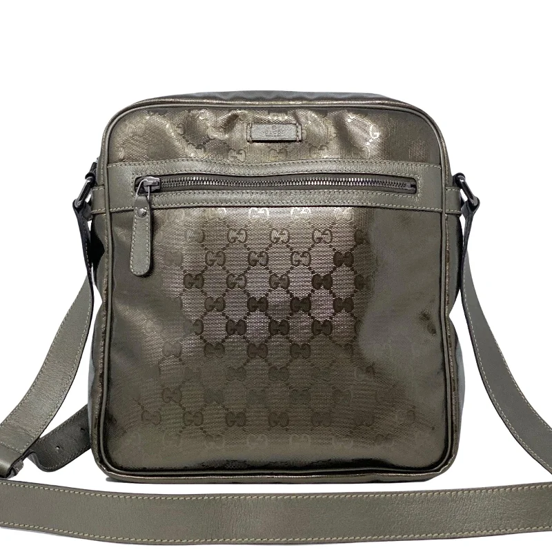 Gucci Olive Coated Canvas Imprime Messenger Bag