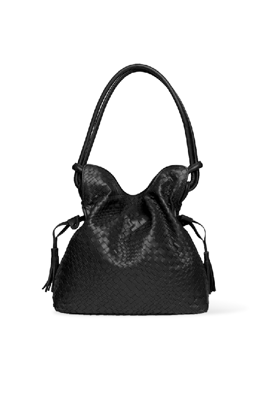 Ladies Bucket Bag Adjustable Strap -Intrecciato Bucket Bag