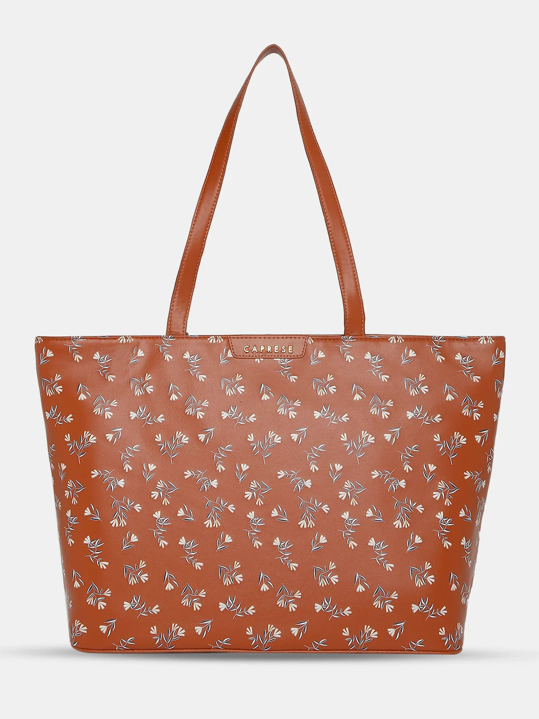 Ladies Tote Bag Easy Clean -Caprese Merida Laptop Tote Large Printed Women'S Office Handbag Tan