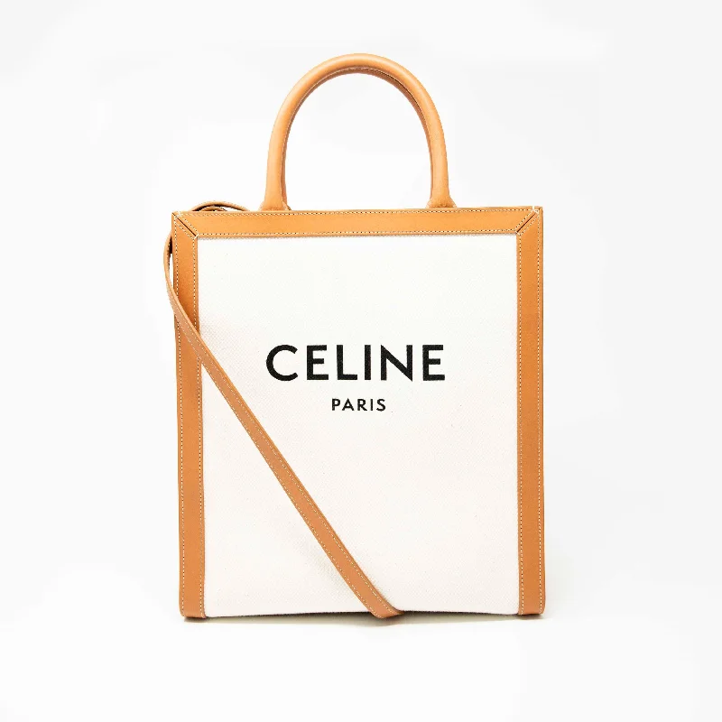 Celine Beige Canvas Small Cabas Bag