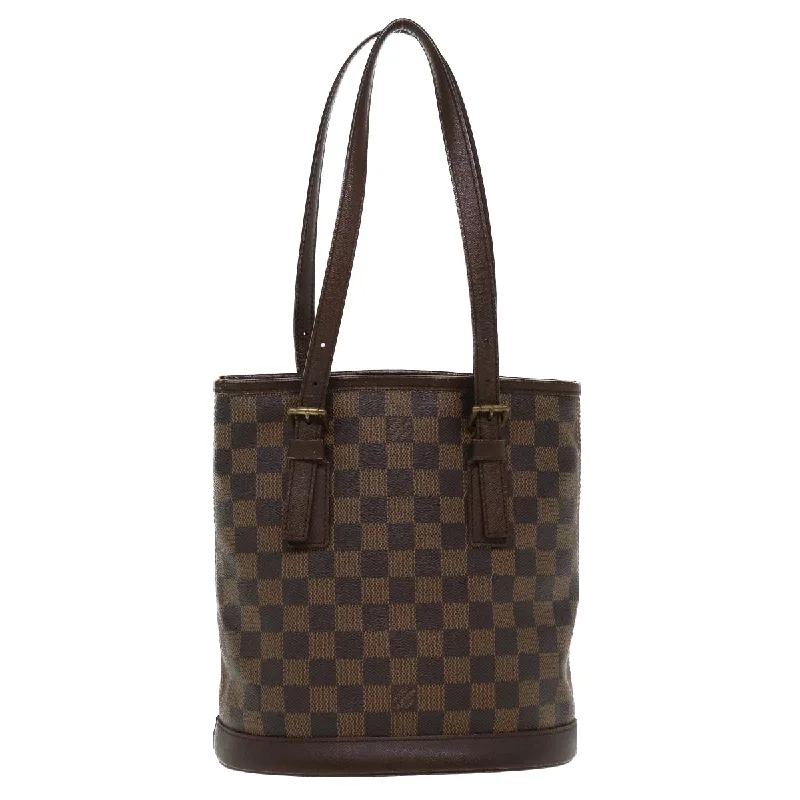 Ladies Bucket Bag Sleek Elegance -Louis Vuitton Brown Canvas Bucket shoulder bag