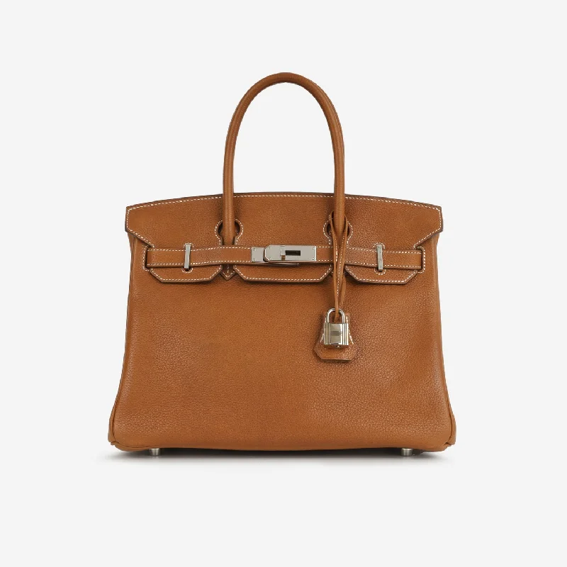 Ladies Handbag Multi Use -Hermès Hermès - Birkin 30 - Fauve Barenia Fauborg PHW - 2017 - Pre-Loved