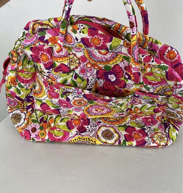 Ladies' wallet budget -Vera Bradley Multi Color Floral Print Cotton Travel Bag & Coin Purse Size Large