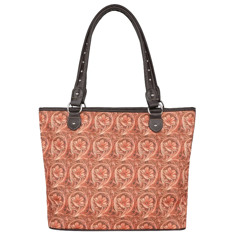 Ladies Handbag Evening Out -MW1231-8112 Montana West Floral Print Canvas Tote Bag