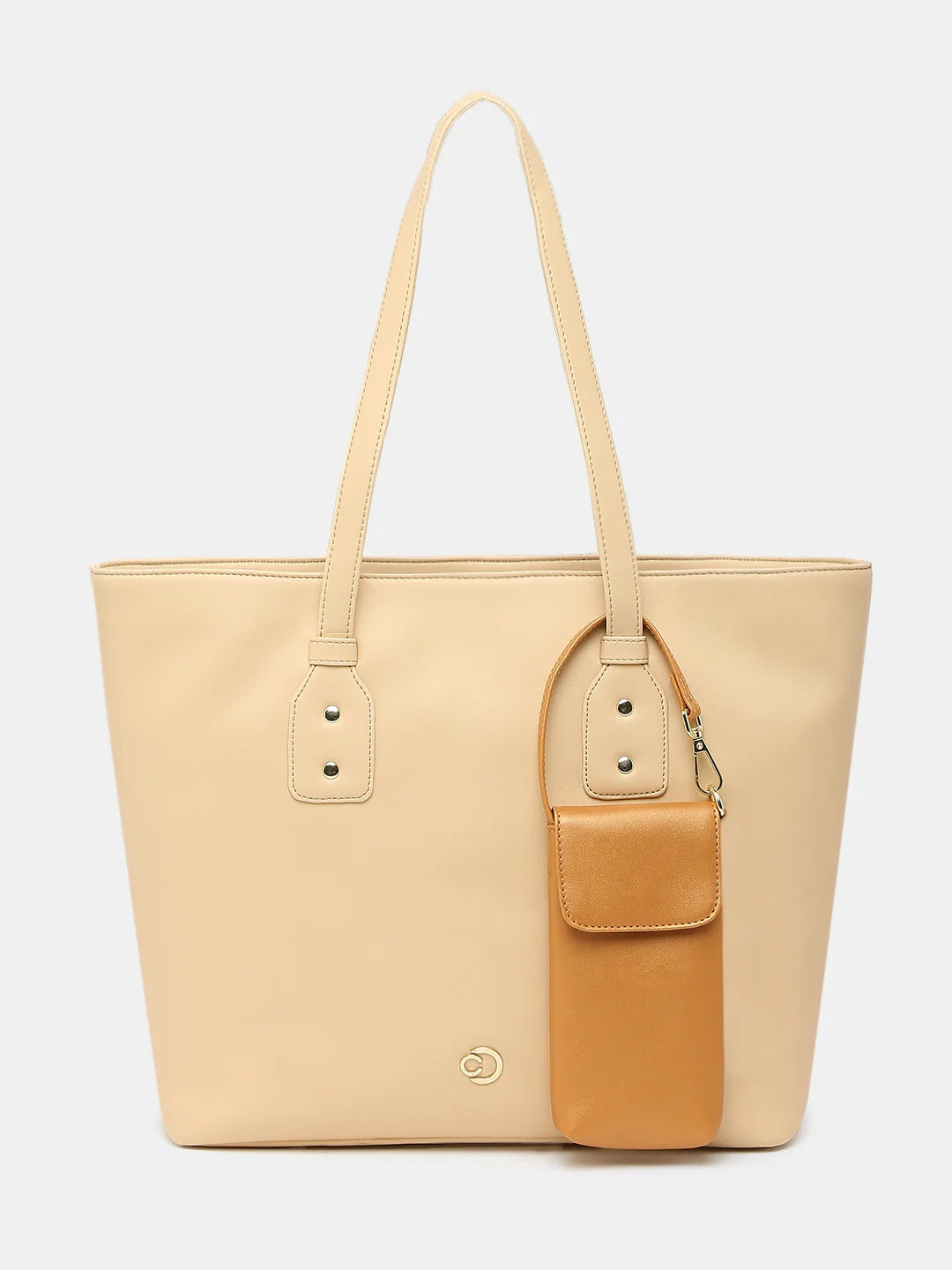 Ladies Tote Bag Simple Elegance -Caprese Salvo Tote Large Beige