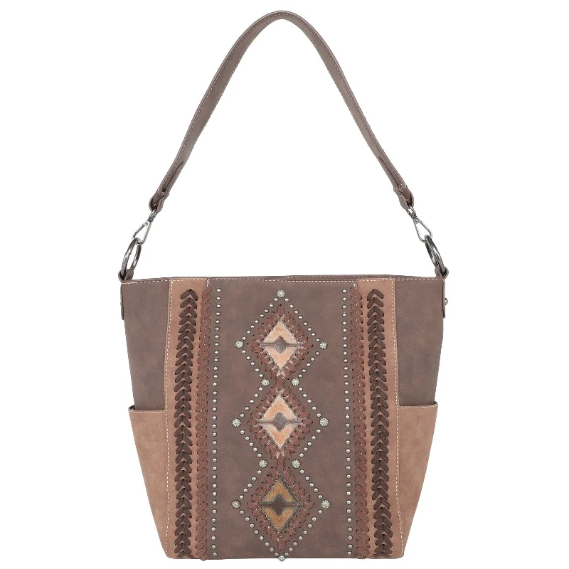 Ladies Handbag Lightweight Travel -MW1070G-920 Montana West Aztec Tooled Collection Western Concealed Carry Hobo