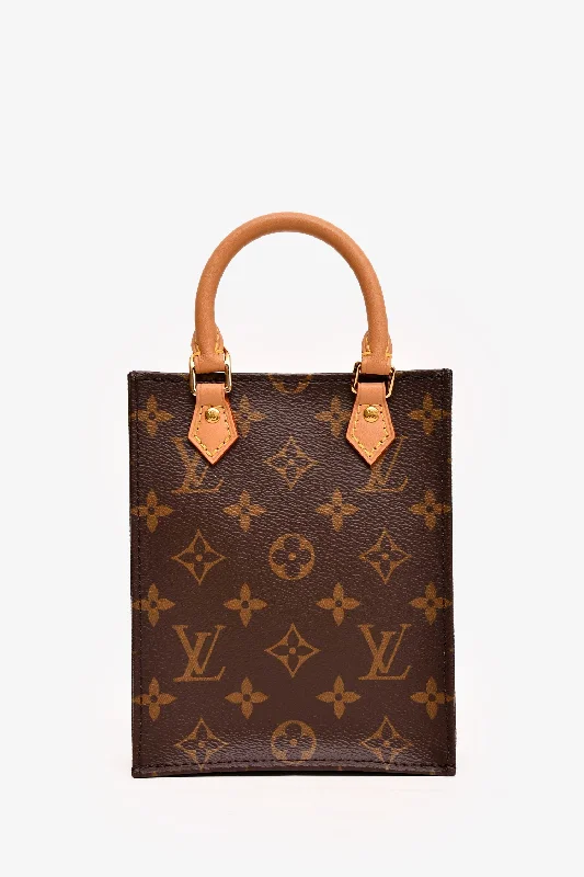 Ladies Handbag Subtle Elegance -Louis Vuitton 2020 Monogram Petit Sac Plat With Strap