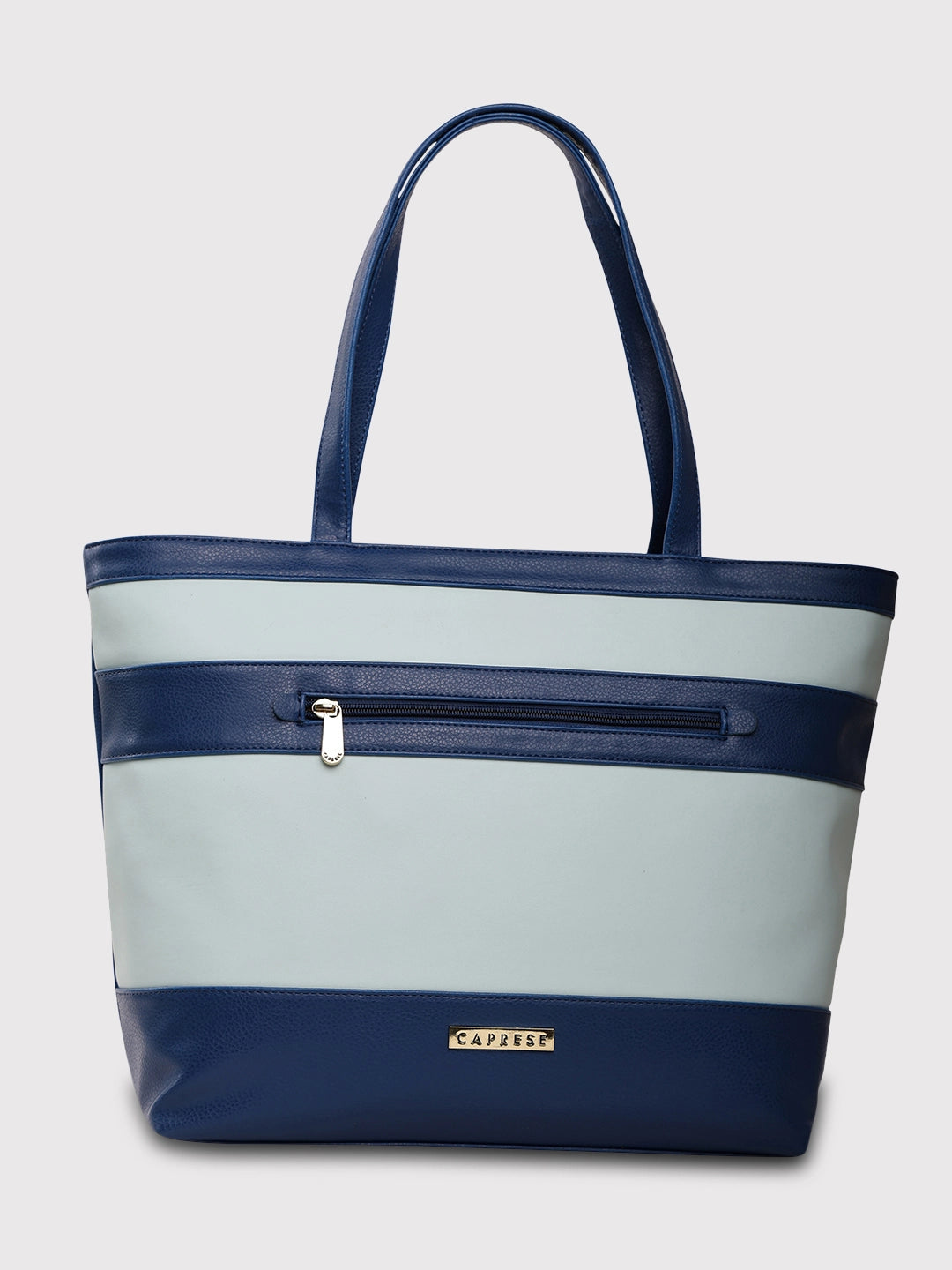 Ladies Tote Bag Bright Style -Caprese Marciano Tote Medium Striped Women'S Handbag Navy