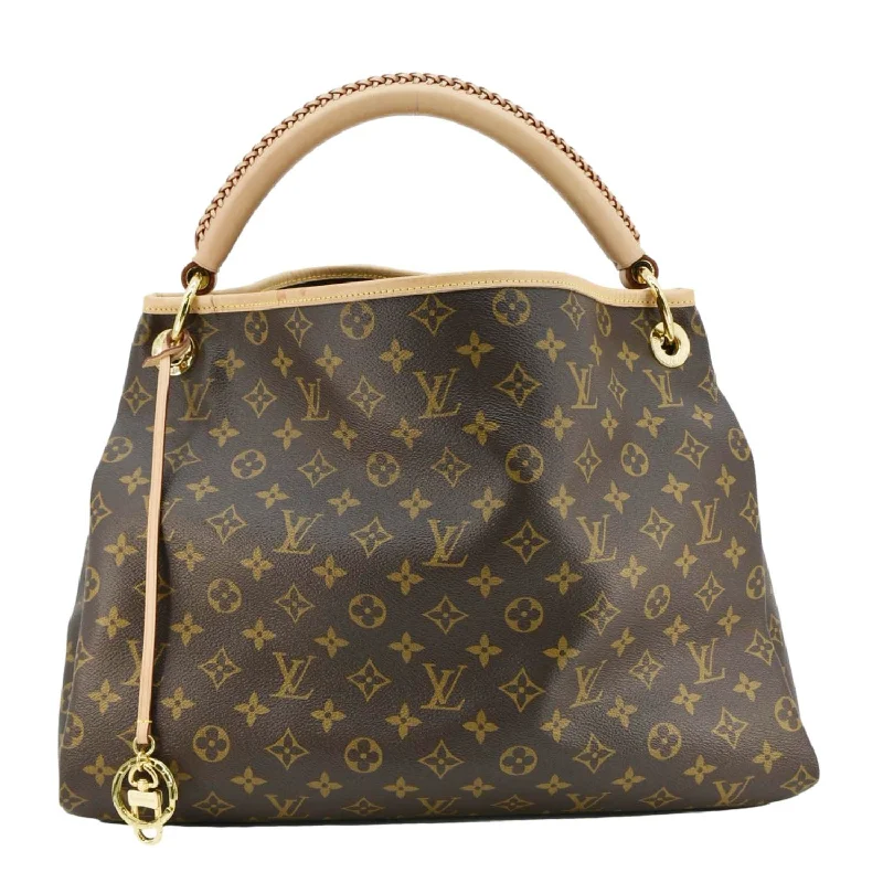 Ladies' dumpling bag rent service -LOUIS VUITTON Artsy MM NM Monogram Canvas Hobo Bag Brown